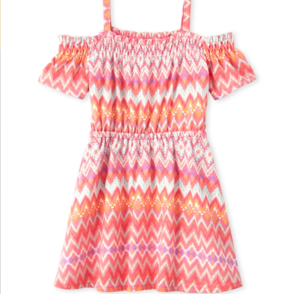 The Children's Place Other - The Children's Place | Chevron Off Shoulder Dress